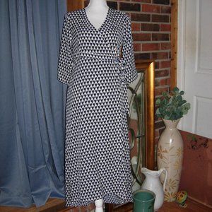 Hayden Blue White True Wrap Dress S